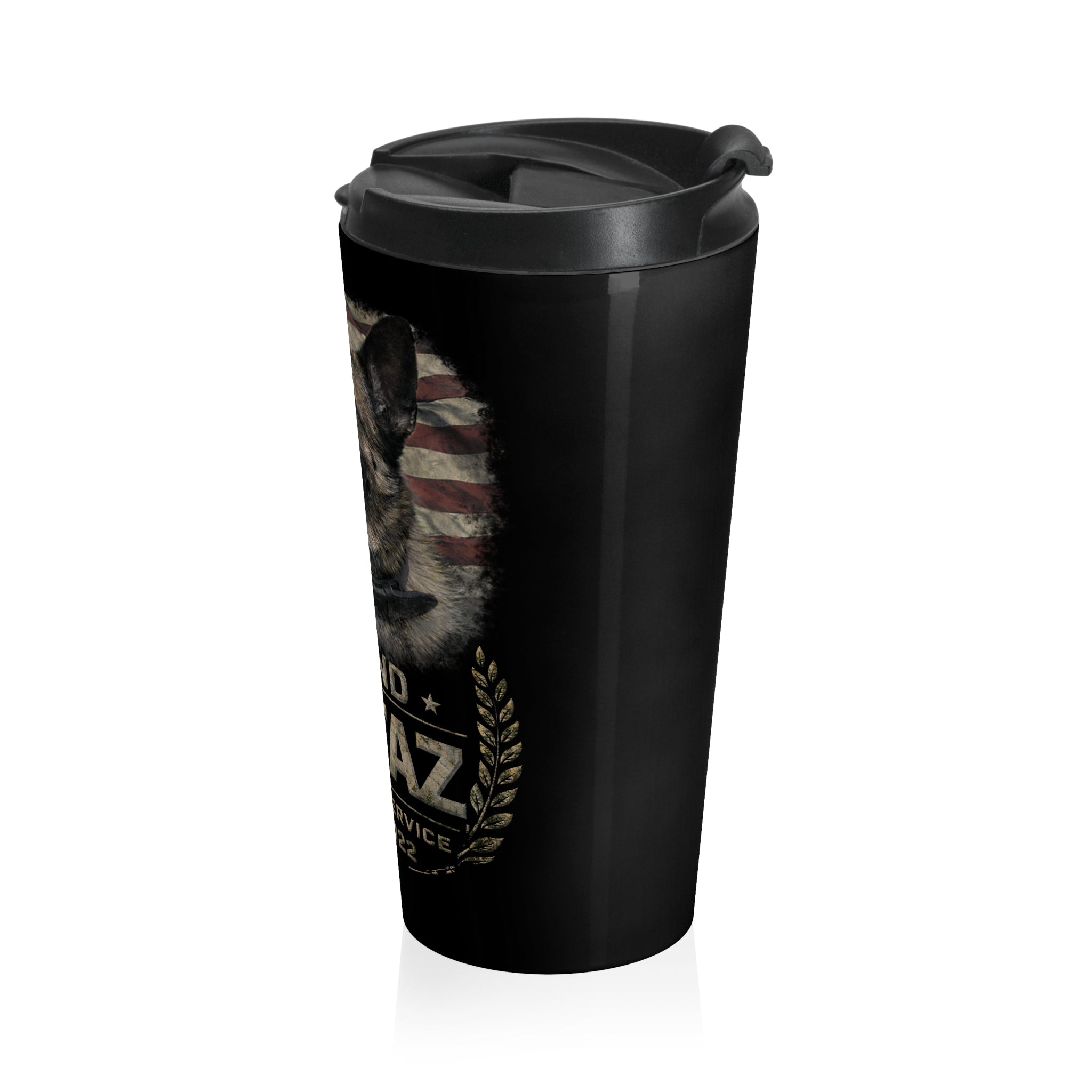 The "Legendary Grit" Stainless Steel Travel Mug: Fuel for the Journey | Retired Police Dog Tribute | K9 Taz
