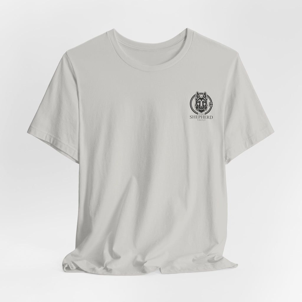 Men's Shepherd Tee | Bold Vertical 'SHEPHERD' with GSD Design