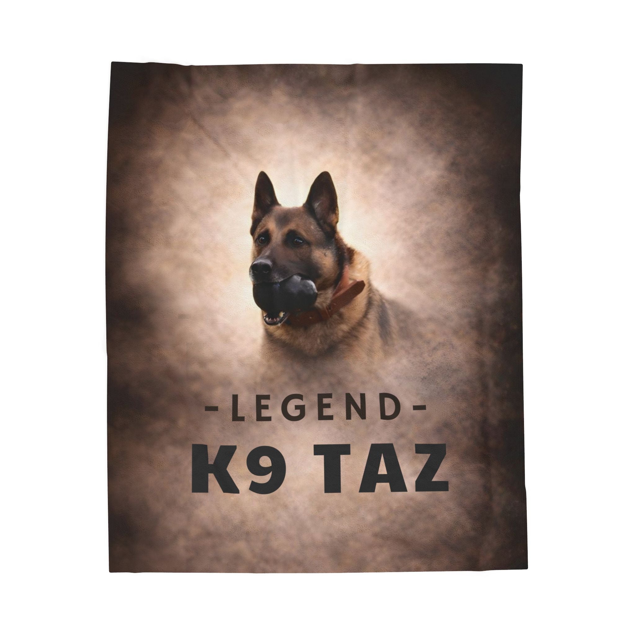 Plush Blanket Throw |  K9 Taz